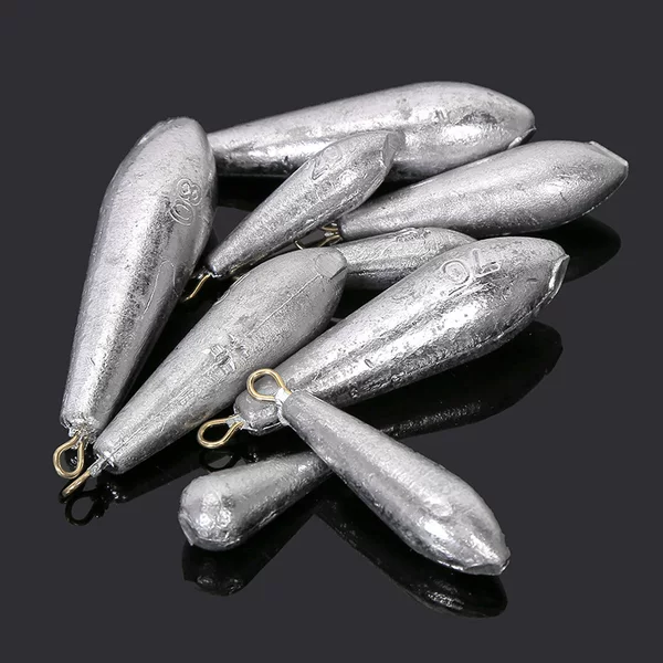 Willow-shaped lead pendant drop-shaped with ring pendant string hook pendant fish pendant rod fishing mating lead Tuo sea fishing lead pendant