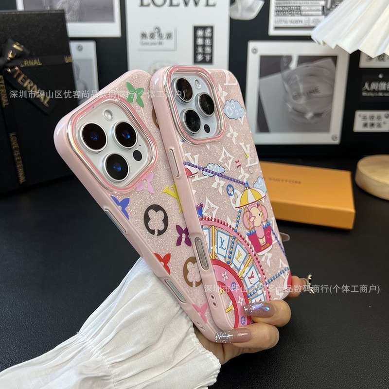 适用苹果16promax手机壳16pro高级粉色奢华iphone15promax高档13|undefined