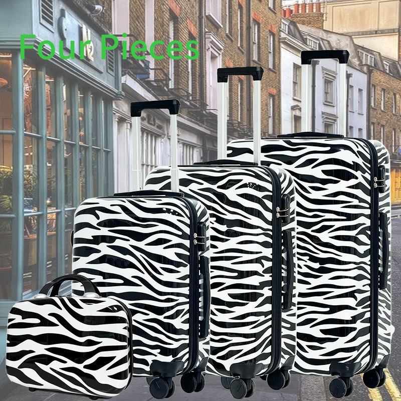 正品斑马纹拉杆箱万向轮旅行箱行李箱大厂批发豹纹密码箱