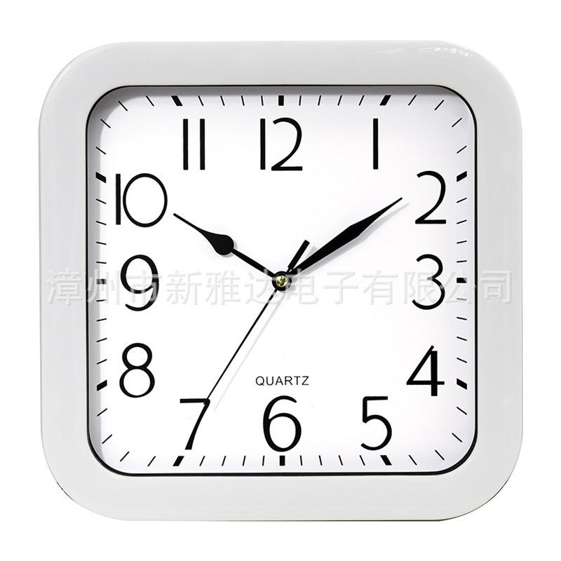 方形广告钟10寸塑料挂钟简约时尚创意设计儿童卡通新雅达NE-570