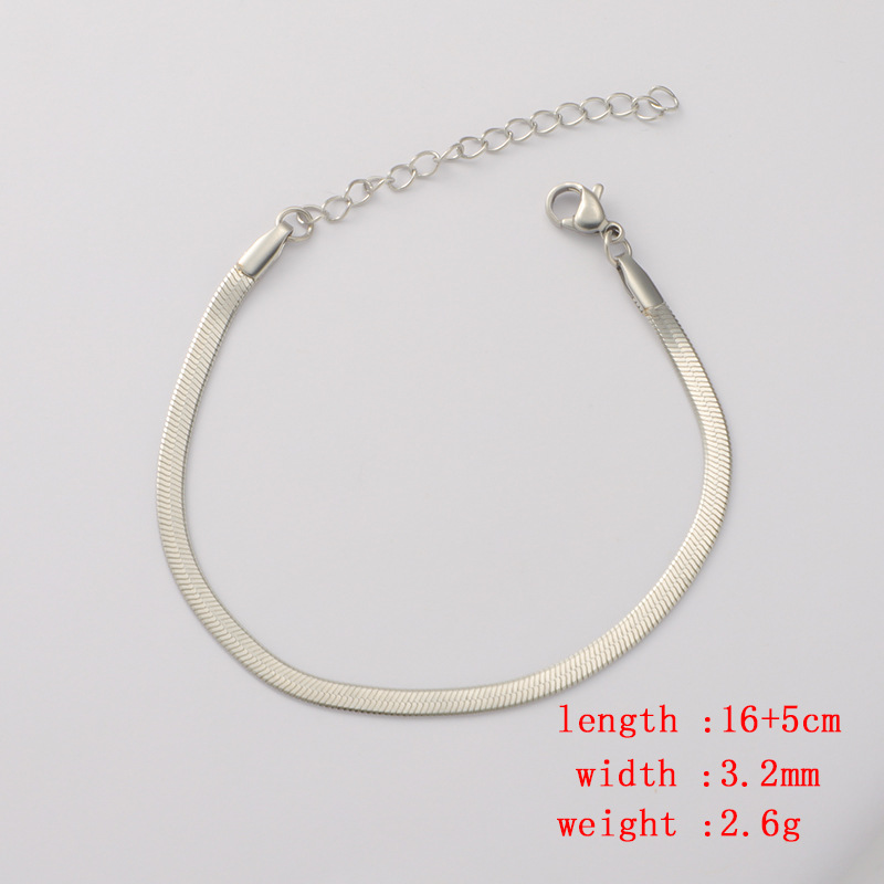 Fashion Solid Color Stainless Steel Plating Bracelets 1 Piece