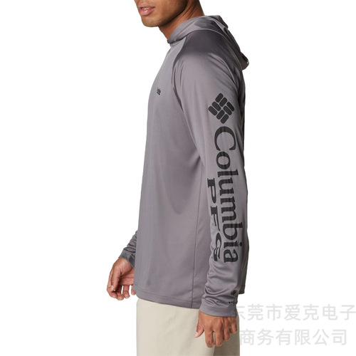 Colombia Pfg Fishing Hoodie Outdoor Sports Quick-Dry Men's Fishing Suit Sun Protection Shirt Breathable T-Shirt