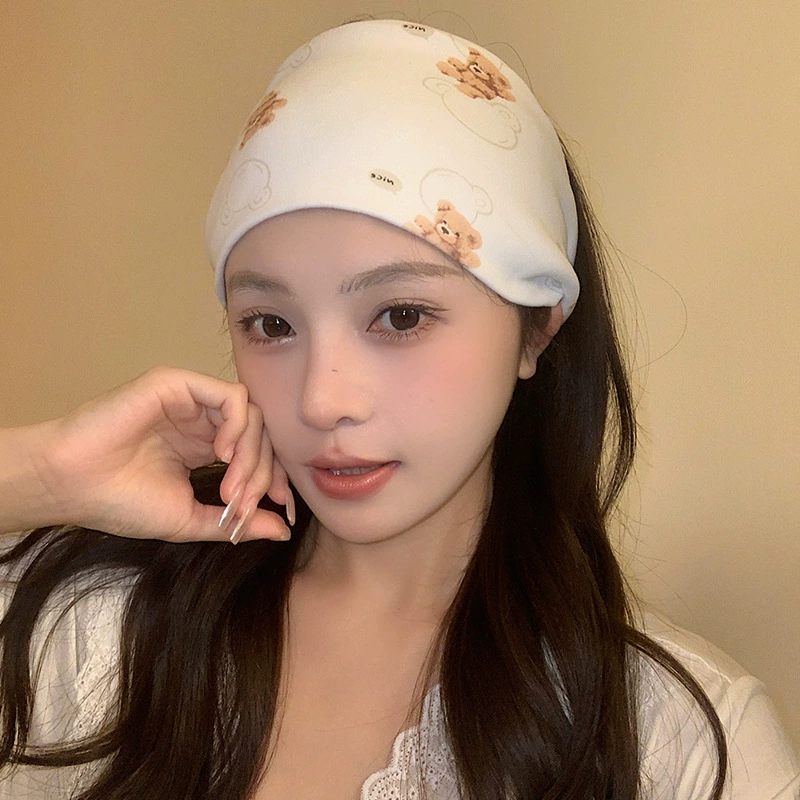 Супер удобные и милые роды для волос осенние и зимние медвежьи двухслойные хлопковые платки послеродовые роды