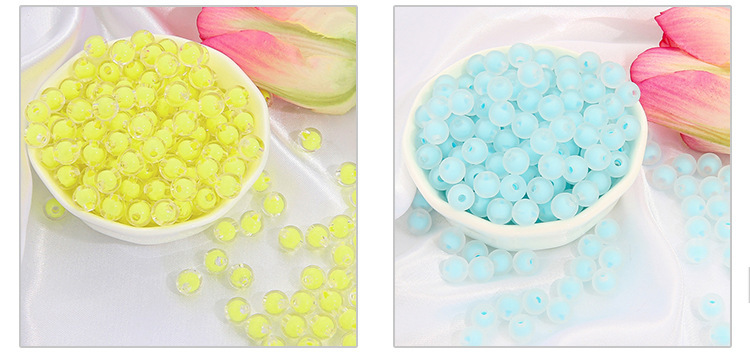 1 Set Diameter 8mm Hole 2~2.9mm Arylic Round Beads display picture 3