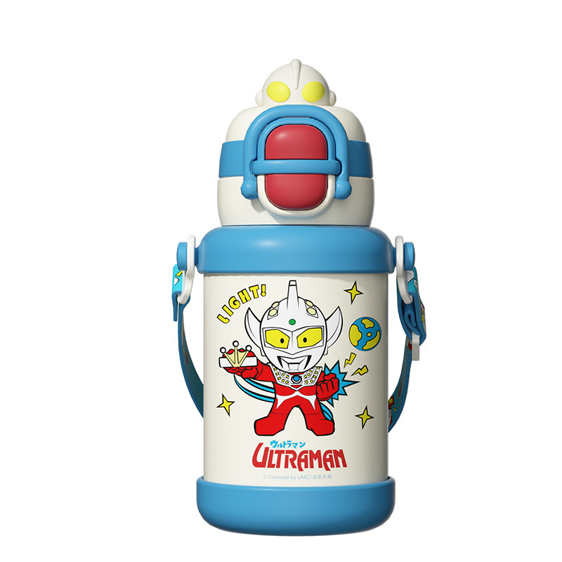 ウルトラマン魔法瓶カップ子供用ウォーターカップ男の子ベビーケトル学校特別なストローカップ落下防止 316 卸売|undefined