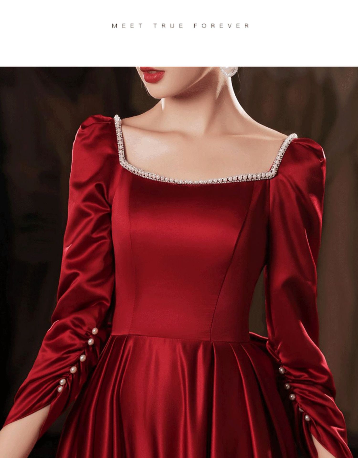 D8963 1390K VÁY ĐẦM LIỀN THÂN DỰ TIỆC NỮ SUCTSI DÀI TAY MÙA XUÂN THU ĐÔNG DÙNG TRONG LỄ CƯỚI THỜI TRANG NỮ NGÀY CƯỚI G04 SẢN PHẨM MỚI