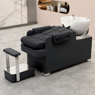 Factory Direct Sales Internet Celebrity High-End Barber Shop Shampoo Bed Flushing Massage All-In-One Semi-Reclining Hair Salon Dedicated