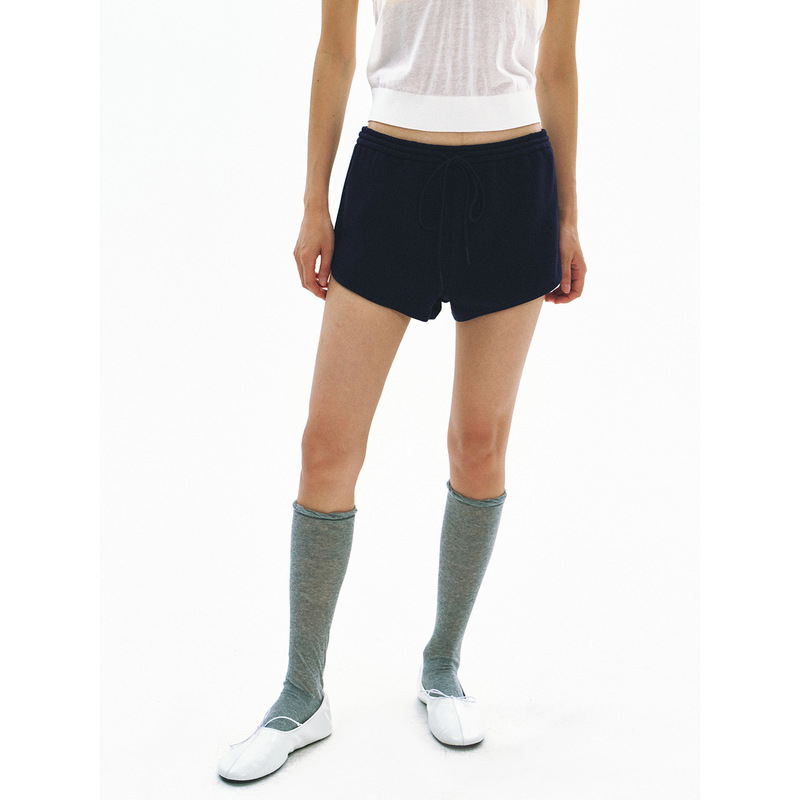 【Time Label Black】New Product Fake Two-Piece Quick-Dry Sports Running Fitness Yoga Pants Low-Waist Shorts for Women V60839