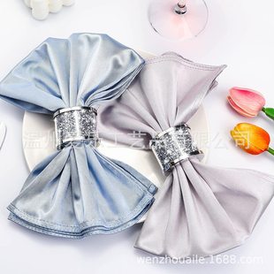 New Cross-Border Specially Designed for Wedding Hotel Catering Decoration Supplies Rhinestone Crystal Napkin Ring Napkin Ring Napkin Buckle