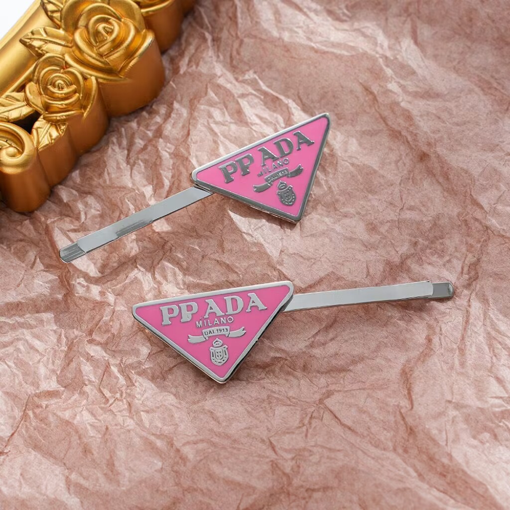 P hair clips [pink pair]