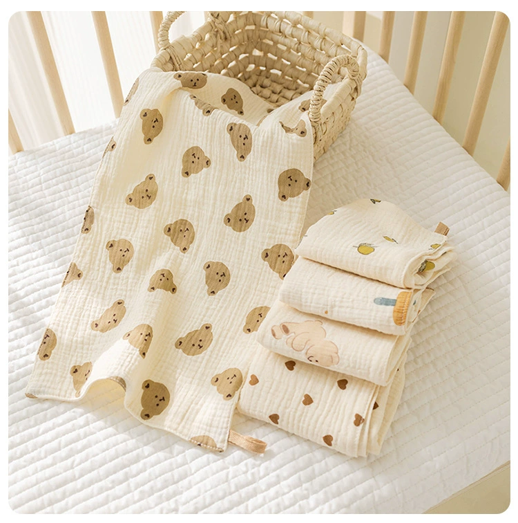 Gauze children's bath towel, eating bib for kindergarten for bathing, water absorbent