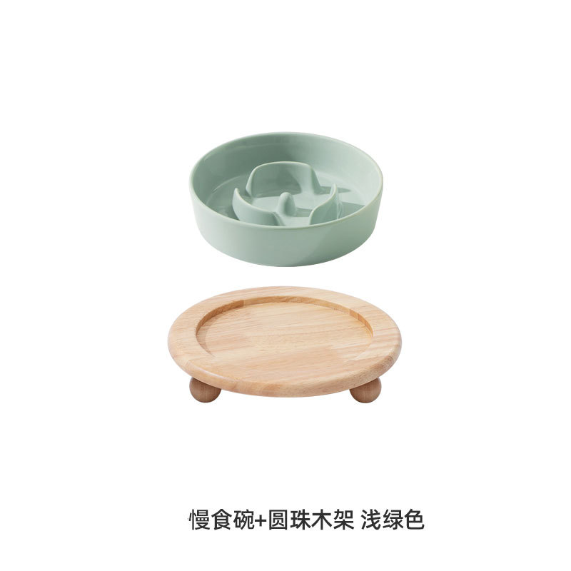 Slow Food Bowl + Placa de cuenta única rack-verde claro