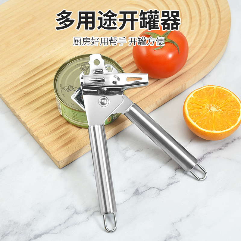 Cross-border multifunctional can opener, creative can opener, household bottle opener tool, three-use can knife, hotel supplies