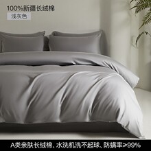 100S高档新疆长绒棉全棉床上四件套A类纯棉轻奢被套纯色床单床笠4