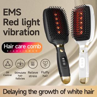 Photon Meridian Hair Care Fluffy Comb Scalp Hair Care Red Light Microcurrent Warm Massager Electric Massage Comb