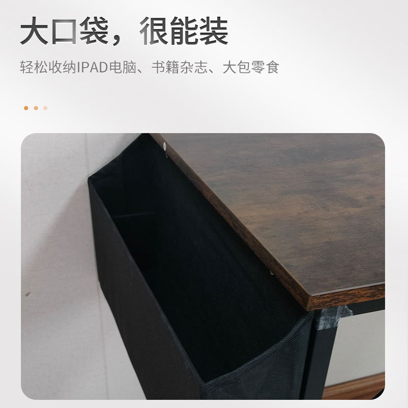 桌面布藝收納掛袋側掛兜可摺疊分格儲物掛斗辦公桌子側掛袋收納盒