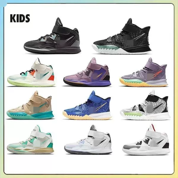 Cross-border original children's basketball shoes for boys and girls, with Velcro fastening, non-slip, wear-resistant, breathable sports running shoes