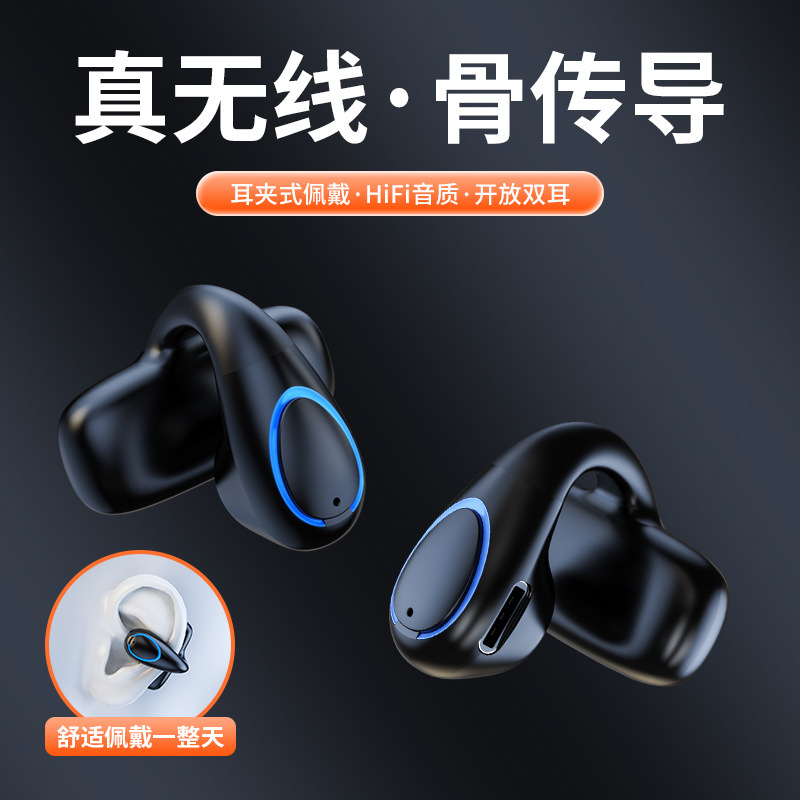 2025新款跨境OWS夹耳式数显耳机运动超长续航电量久蓝牙耳机降噪|undefined