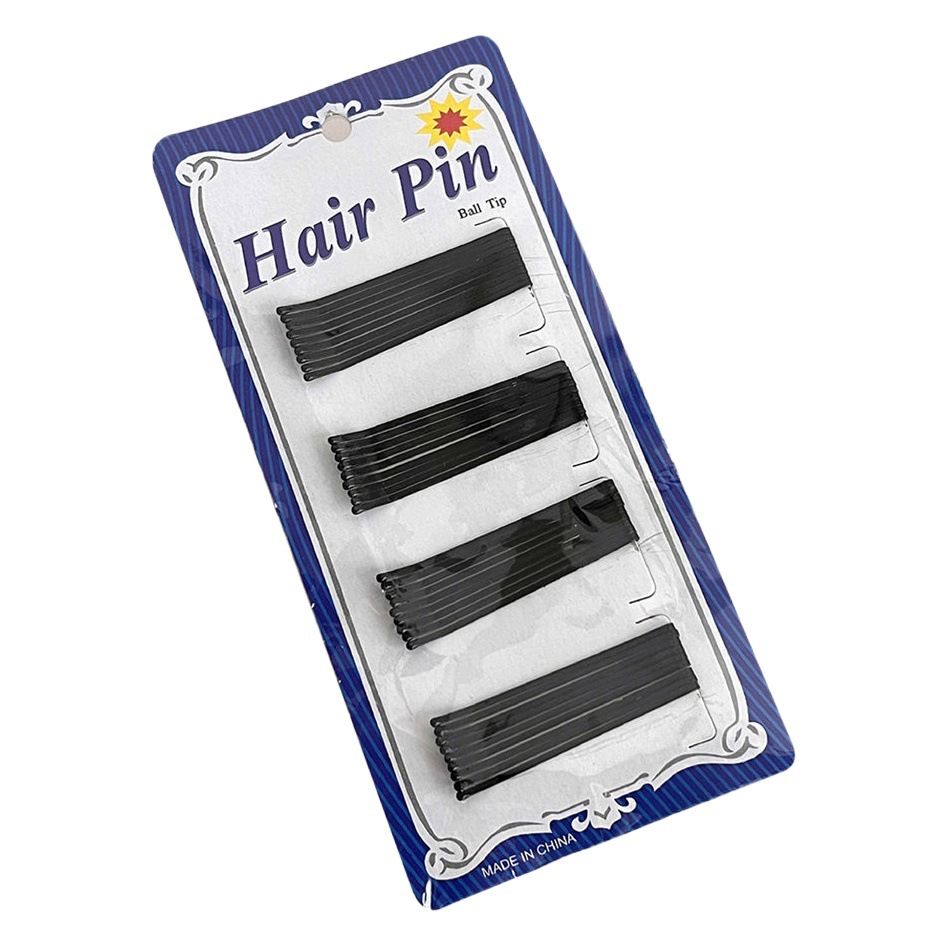 Horquillas negras de metal estilo coreano, clips finos para mujeres al por mayor