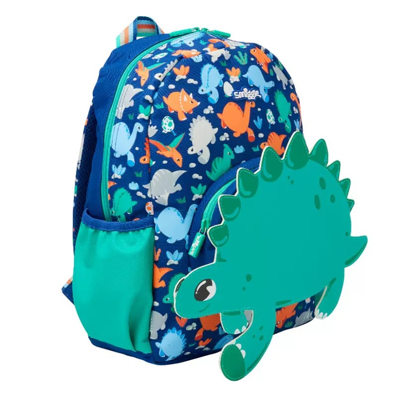 Australia smiggle mochila escolar escuela primaria kindergarten clase grande nuevo dinosaurio dibujos animados bebé mochila bolsa de comida