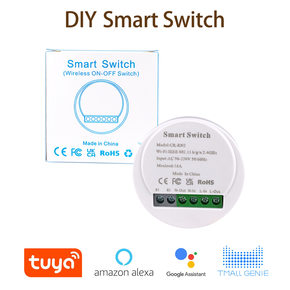 通断开关WiFi远程遥控通断器灯开关16A负载电路改装件AC 90-250V