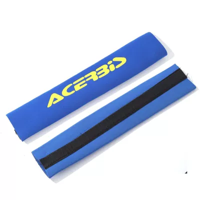 Cover Shock Absorber Protective Cover – Motosiklet ləvazimatları və aksesuarları - front-shock-absorber-cover-blue-background-with-yellow-characters-velcro