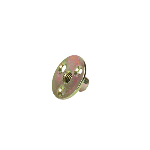 Factory direct sales three-hole iron plate nut metric m6m8m10 furniture connector nut double-headed iron plate nut