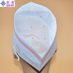 Shanghai factory straight hair disposable hat non-woven hat High School low Hat bar hat chef non-woven work hat