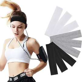 欧美女士新款弹力防滑发带运动健身束发带瑜伽健身跑步吸汗头巾