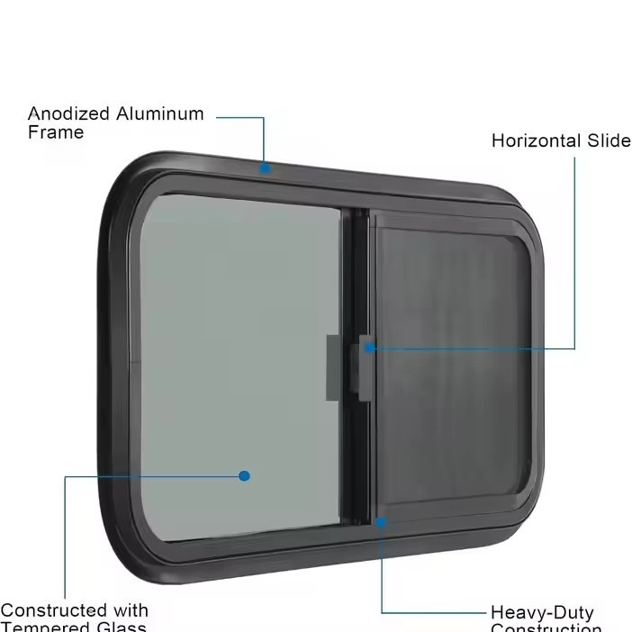 MD-ventana corrediza ventana corrediza exterior fabricante de accesorios para vehículos recreativos producción suministro de comercio exterior