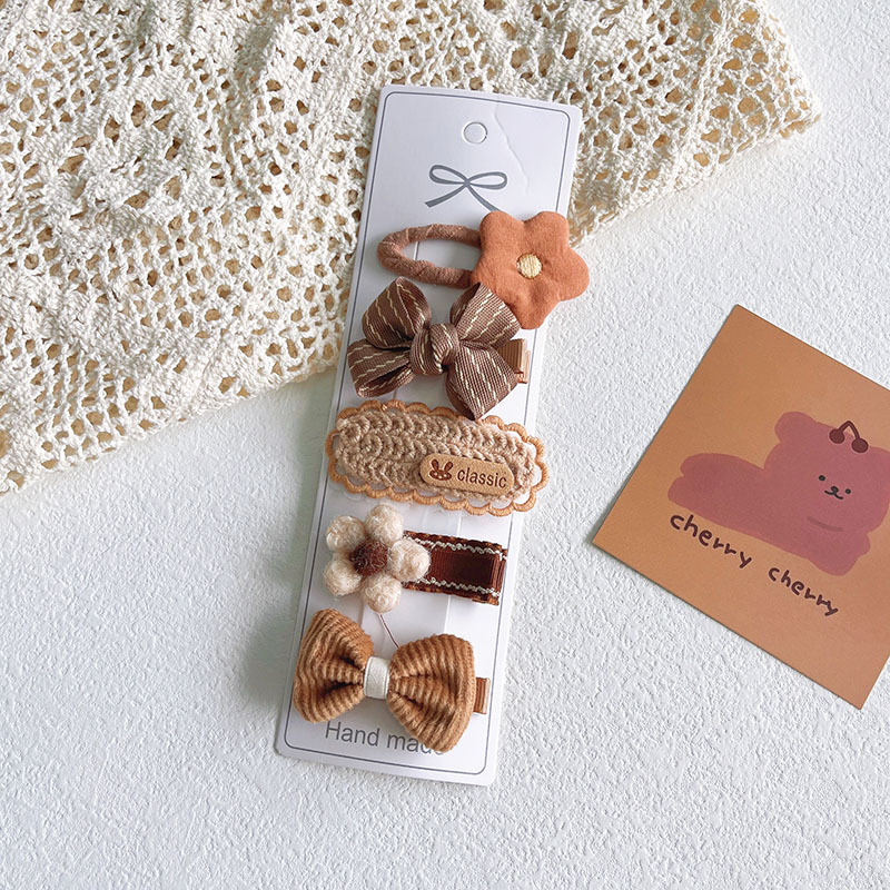 25g Weight Hair Clip Hair Accessories Type Yes Quantity Holiday, Daily Occasion Bow Knot Pattern Kid'S Gender Cute Style Kid'S Cute Bow Knot Cloth Hair Clip 4