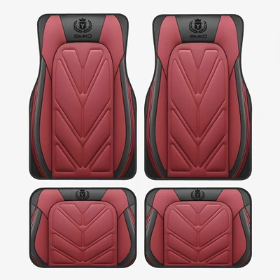 Cross-Border Best-Selling Universal Car Floor Mats, Stain-Resistant, Wear-Resistant and Easy to Care For, Four-Piece Set of Driver and Passenger Mats, Labeling and Delivery Floor Mats (Avtomobil döşəmə paspasları) - new-temu-foot-pad-1-33444468cm-two-pieces-each