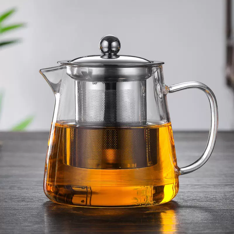 高硼硅耐热玻璃茶壶玻璃不锈钢过滤泡花茶壶功夫茶具套装玻璃水壶