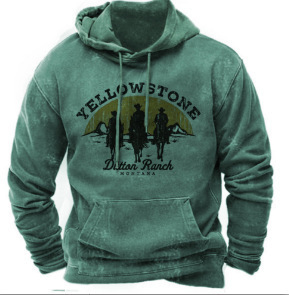 21 primavera y otoño popular suéter transfronterizo europeo y americano tendencia callejera para hombres Viking Myth sudadera con capucha con estampado digital