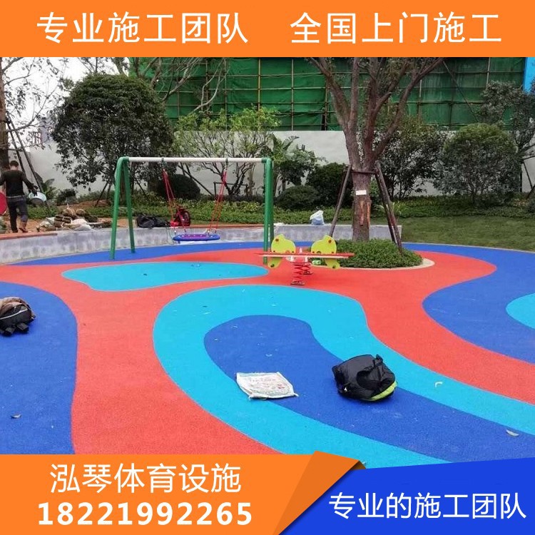 幼儿园透气型弹性环保塑胶跑道地坪硅pu球场网球场丙烯酸球场施工