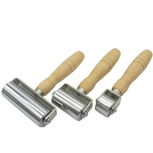 DIY Handmade Hand-Sewn Leather Art Diamond-Cut Leather Carving Edge Presser Roller Roller Glue Roller Cow Leather Iron Roller Glue Wheel