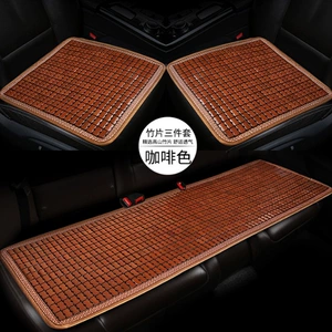 Summer Car Bamboo Seat Cushion, Breathable and Ventilated Single-Piece Mahjong Mat Seat Pad, Universal for Trucks and Small Cars