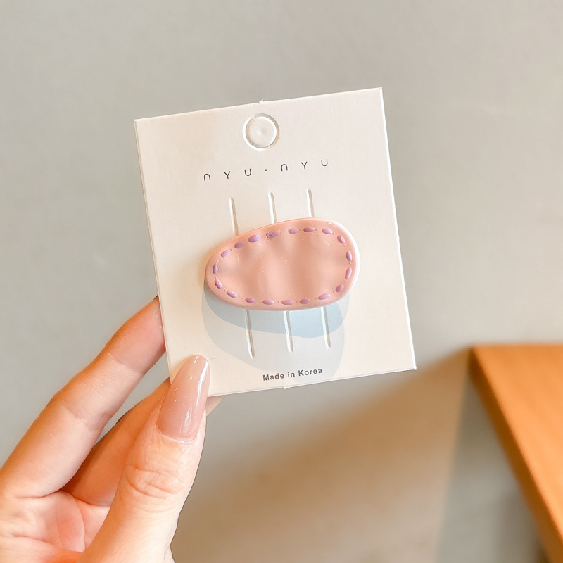 Crema ondulado punto arco clip para el cabello de la mujer adorable lateral cabello roto frisa clip de boca de pato clip para la niña clip para el cabello