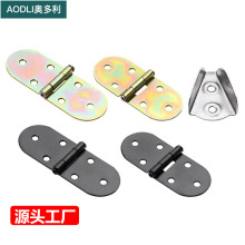 台面合页铁腰铰 圆角餐台暗藏桌台面折叠翻板铰链 工厂批发V型托