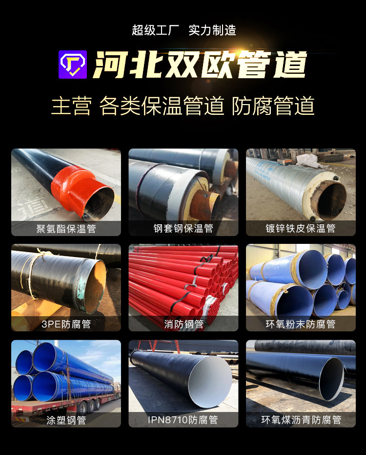 加强级3pe防腐钢管 大口径螺旋TPEP防腐钢管