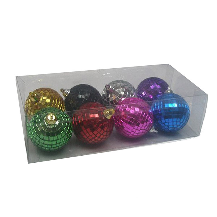Fábrica en stock decorativo de Navidad bola de cristal adornos llavero BOLA DE ESPEJO 3CM-6CM