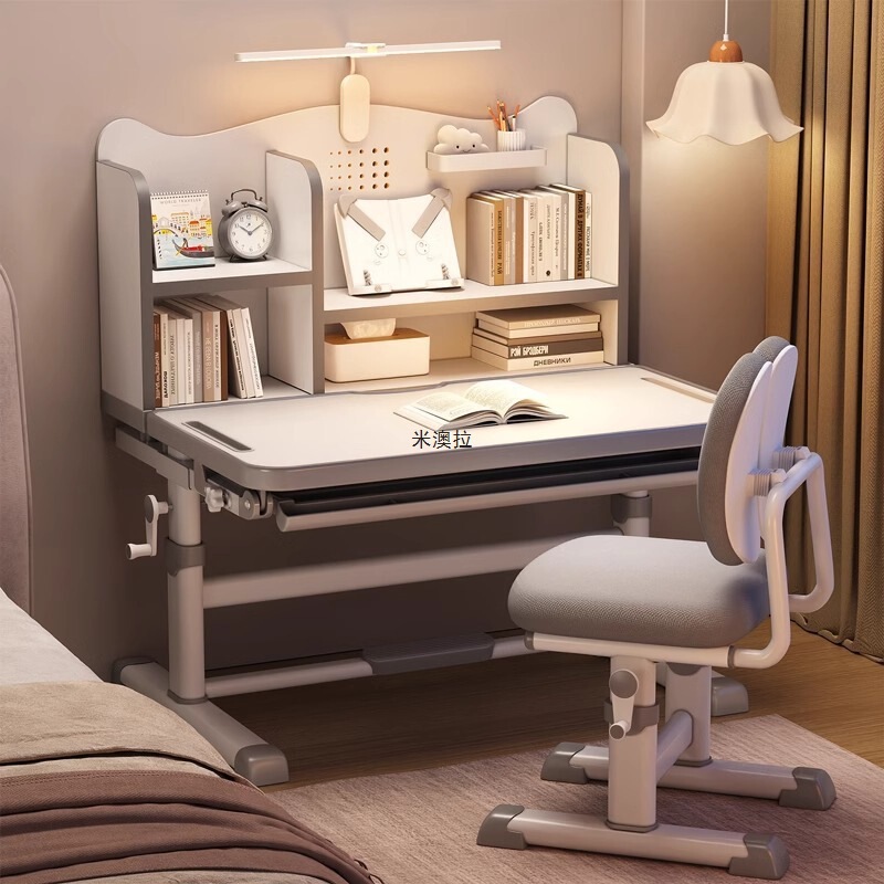 Children's Study Table, Primary School Student's Home Writing Desk, Children's Homework Special Table, Liftable Table and Chair Set