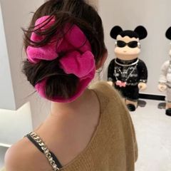 特大タオルヘアゴム、乾燥ヘアゴム、フェミニンでシンプルな秋冬ボールヘッド枕、ぬいぐるみヘアゴム、ヘッドギア