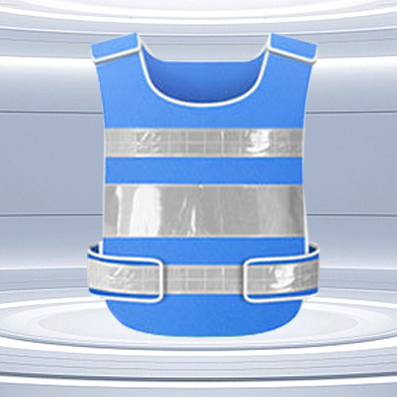 분할 라이트 블루 * 강조 반사 스트립 * 안전 조끼 * 고객 서비스에 문의