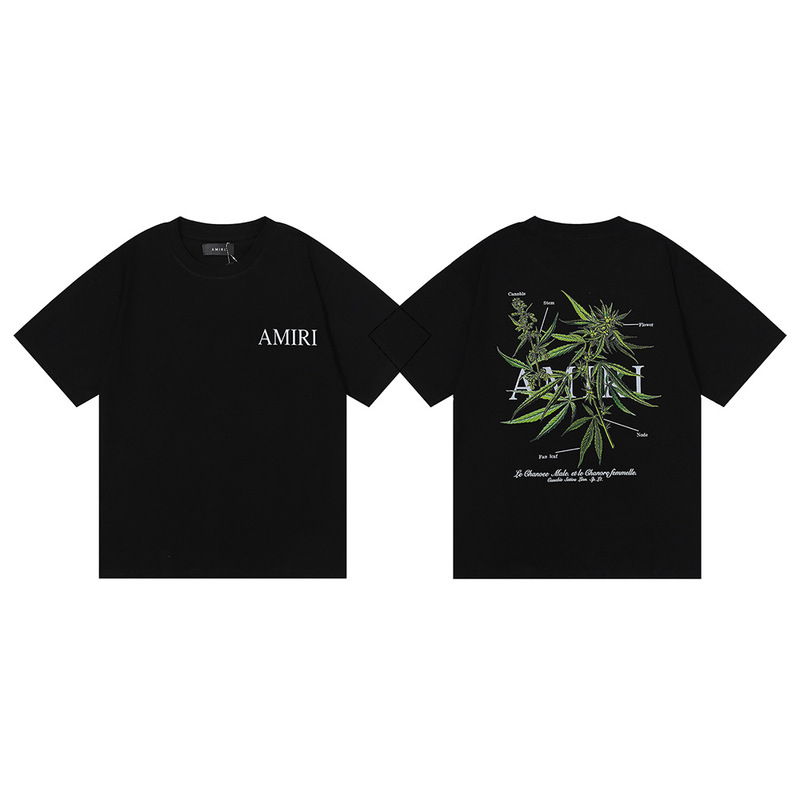 国境を越えた卸売り美潮AMIRI T-Shirt薔薇頭蓋頭プリント双糸純綿半袖tシャツ男女|undefined