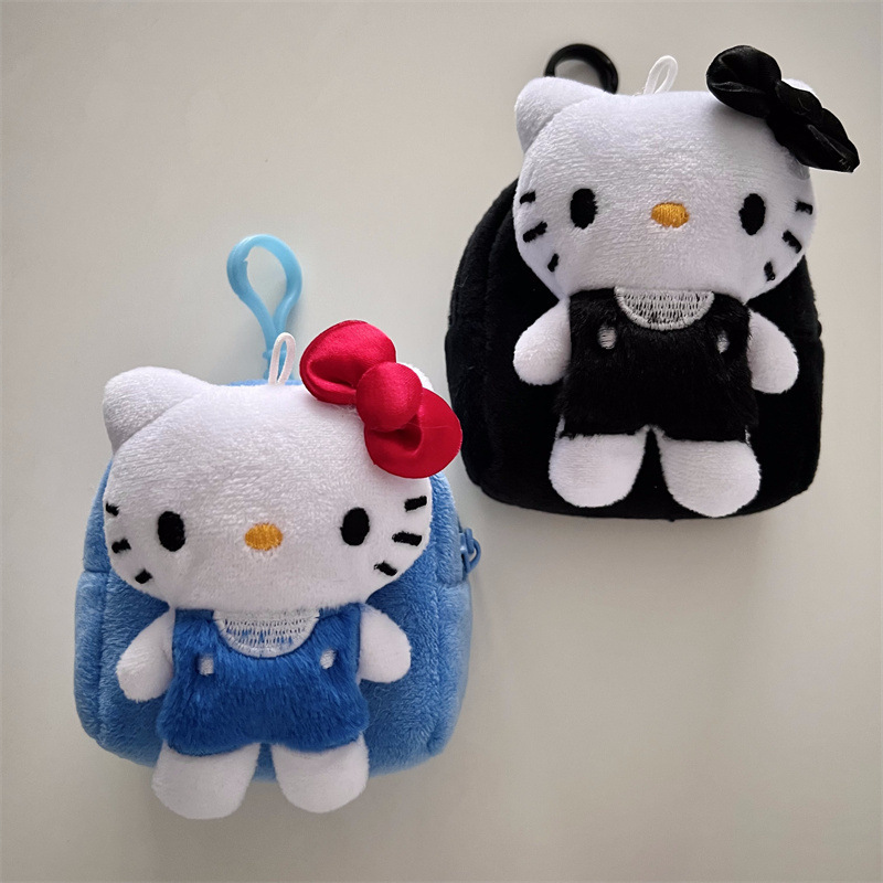 漫画ハロー KT 猫小銭入れぬいぐるみポータブルカードホルダー外出収納キーホルダーミニバッグ|undefined