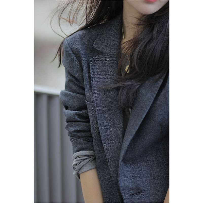 High-End Niche Professional Silhouette Blazer for Women, New Spring Style, Light Luxury, Chic and Elegant Drape-Effect Suit High-End Niche Professional Silhouette Blazer for Women, New Spring Style, Light Luxury, Chic and Elegant Drape-Effect Suit