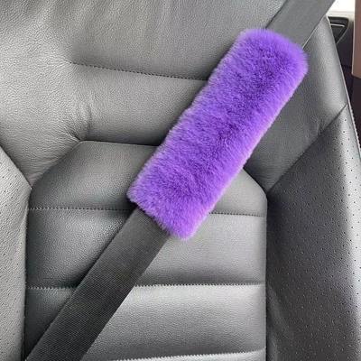 Pads Imitation Rex Rabbit Fur, Seat belt shoulder pad