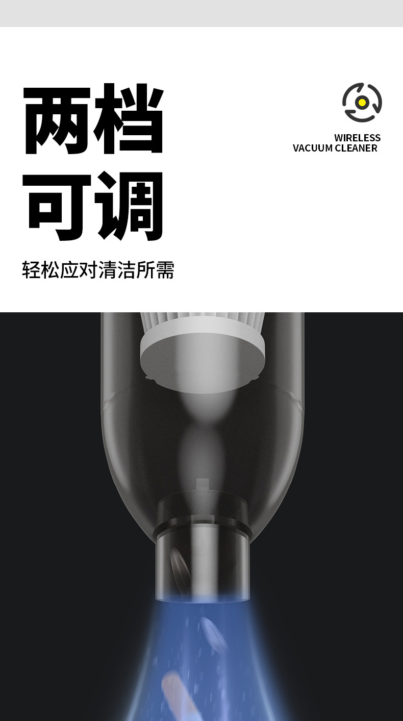 Car Vacuum Cleaner Handheld Small Wireless Vacuum Cleaner Blowing and Suction Integrated Car Home Dual-Purpose Super Powerful Suction Vacuum Cleaner