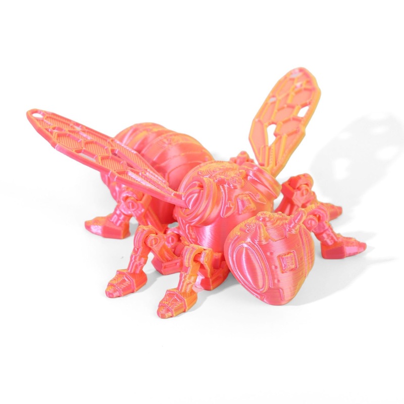 跨境热门昆虫玩具3D打印赛博朋克机械蜜蜂模型翅膀可活动儿童礼物|undefined
